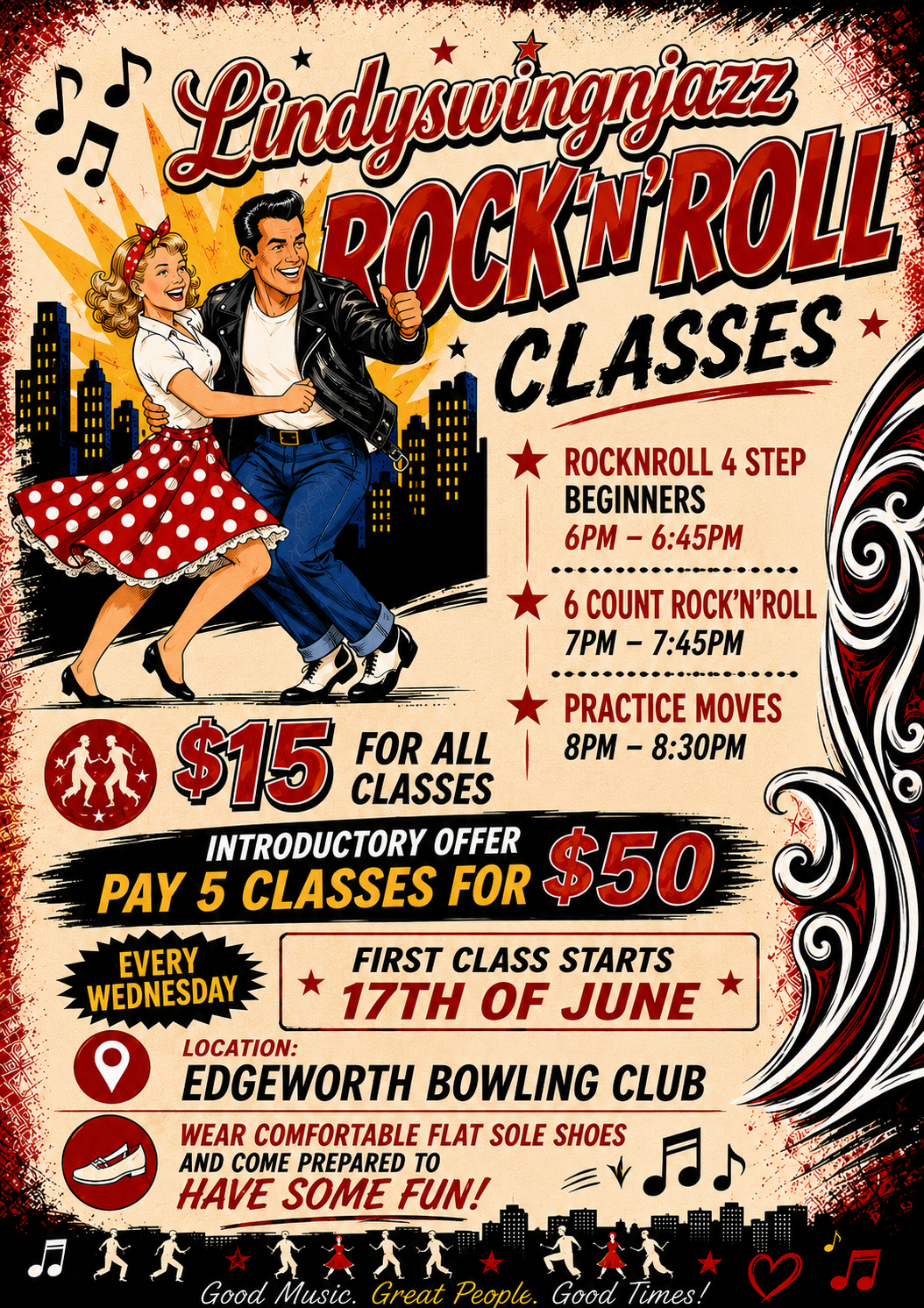 Lindyswingnjazz RocknRoll Classes - Introductory Offer - 5 classes $50