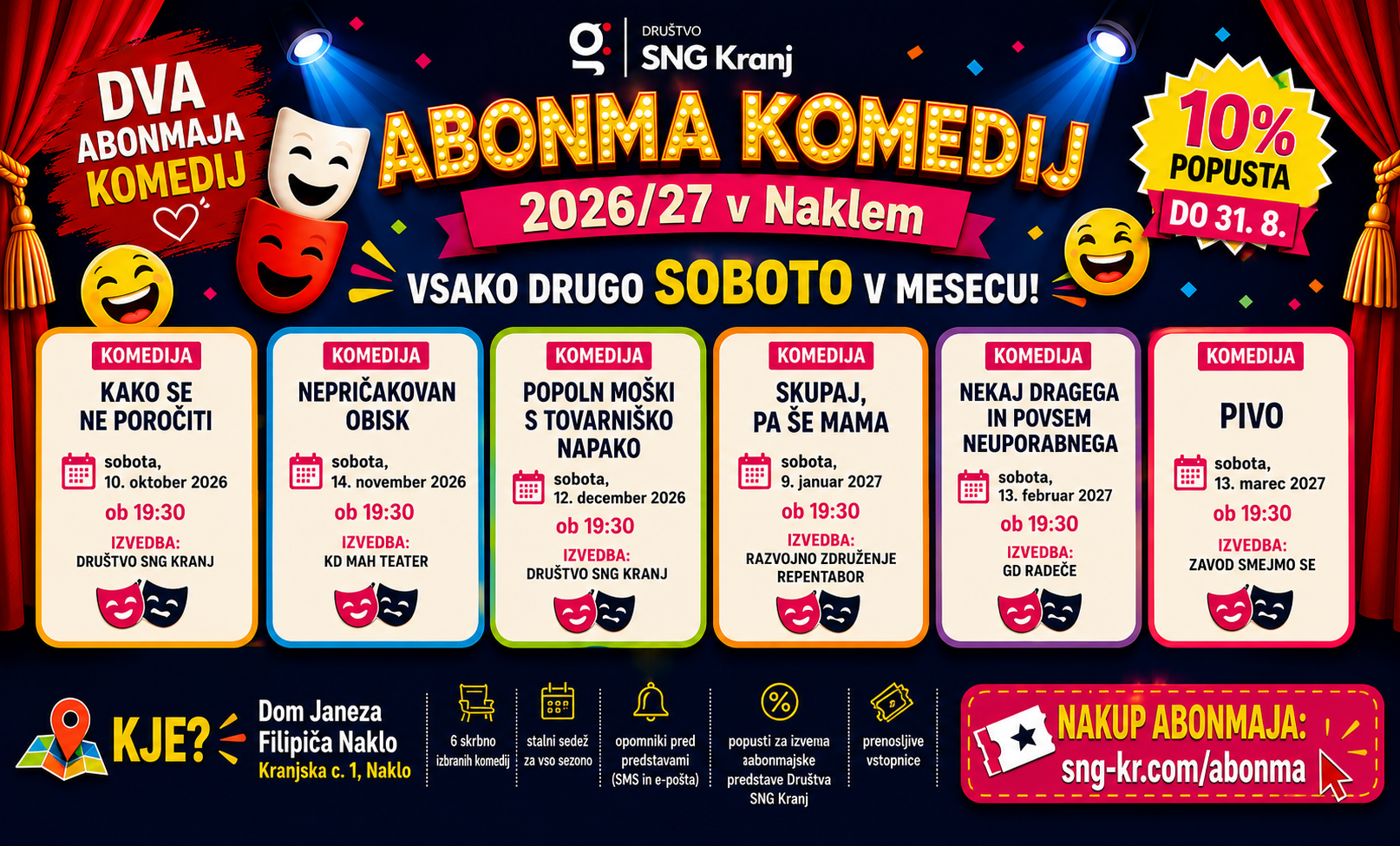 Abonma komedij 2026/27 (Naklo)